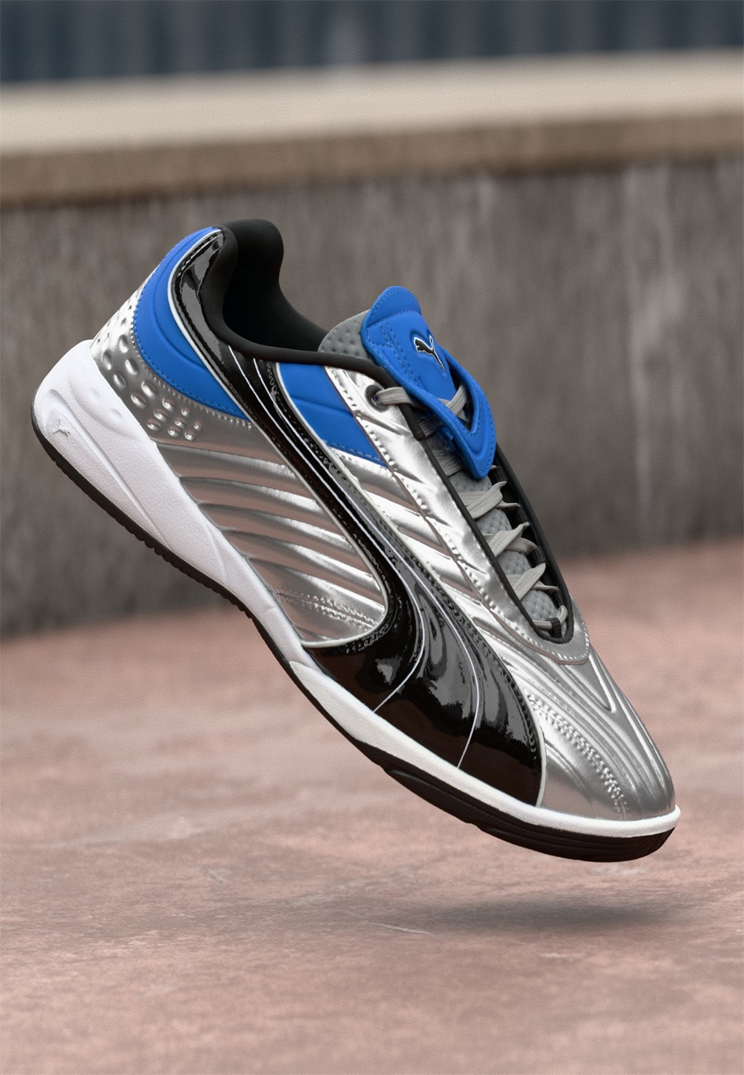 Puma V1PER GOALGETTER UNISEX - Sneaker low - silver-coloured/blue/silberfarben