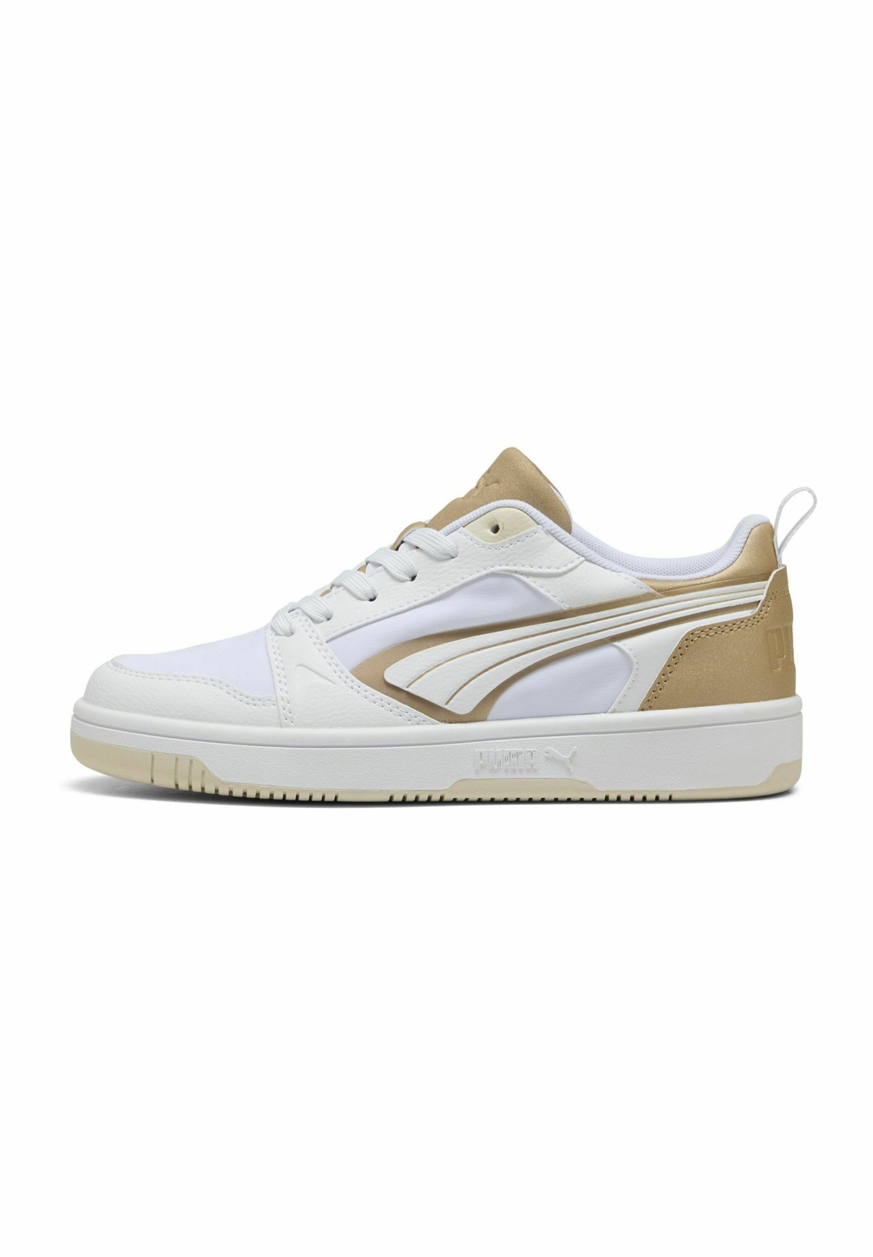 Puma REBOUND V6 AQUA - Sneaker low - white gold alpine snow/weiß
