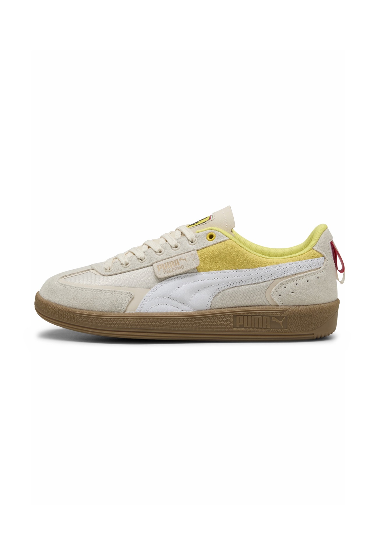 Puma SCUDERIA FERRARI PALERMO - Sneaker low - alpine snow/speed yellow/beige