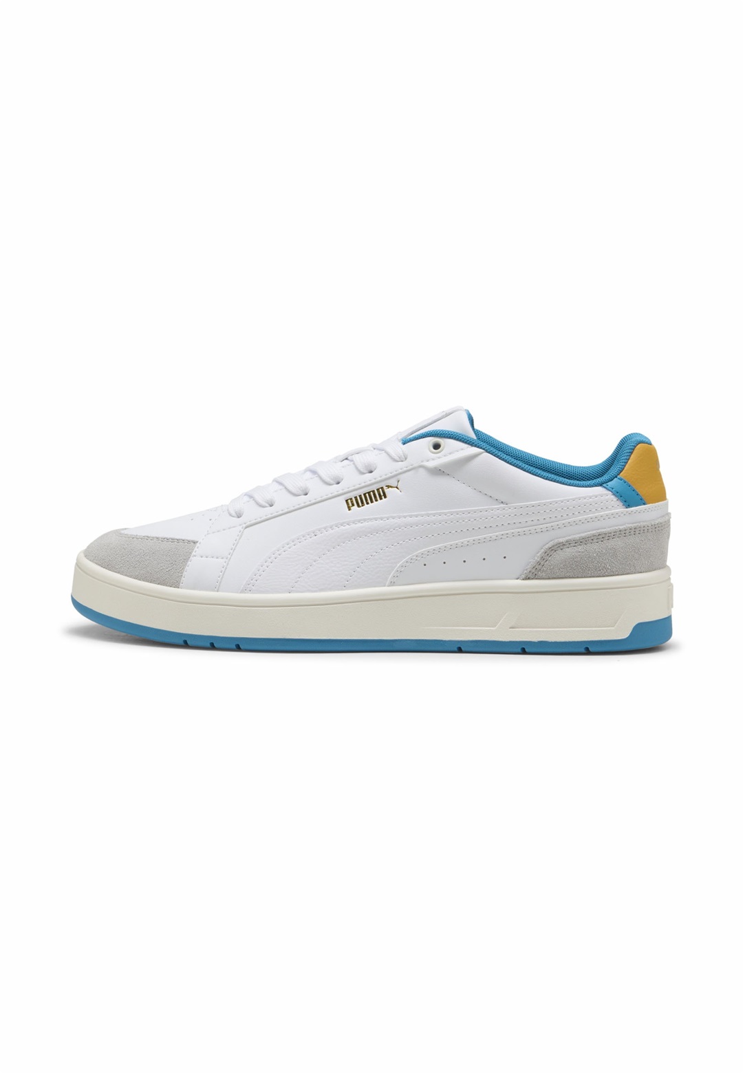 Puma COURT CLASSICO - Sneaker low - white white tropical blue/weiß