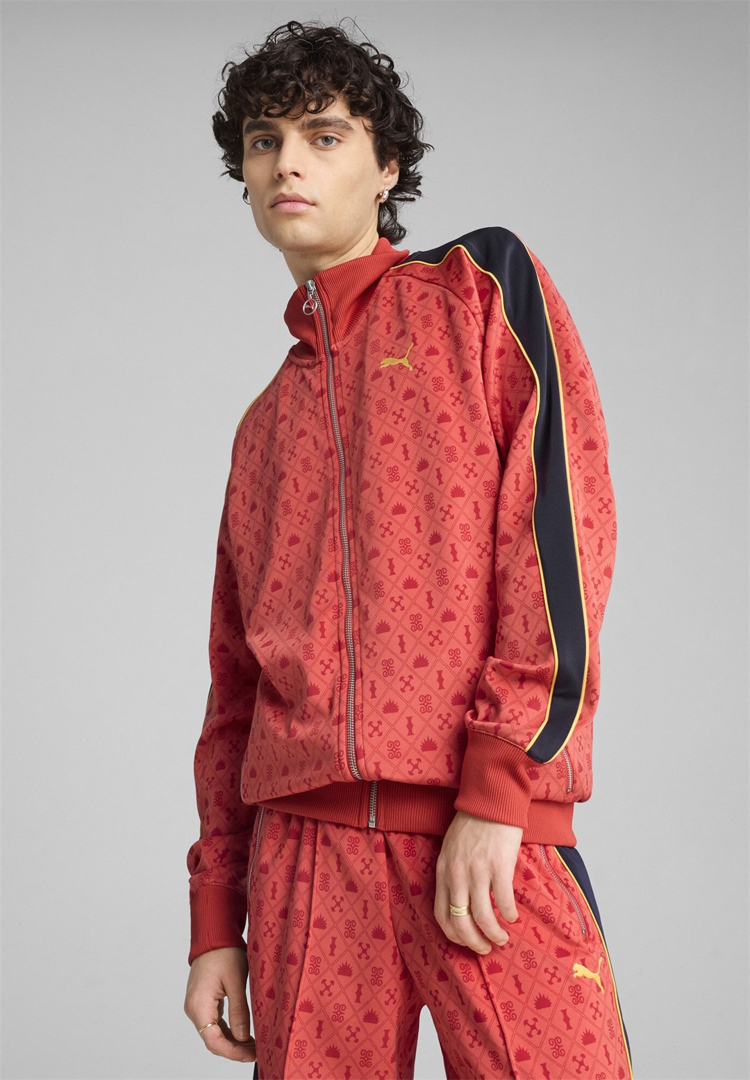 Puma ROAD TO UNITY - Trainingsjacke - red fire aop/rot