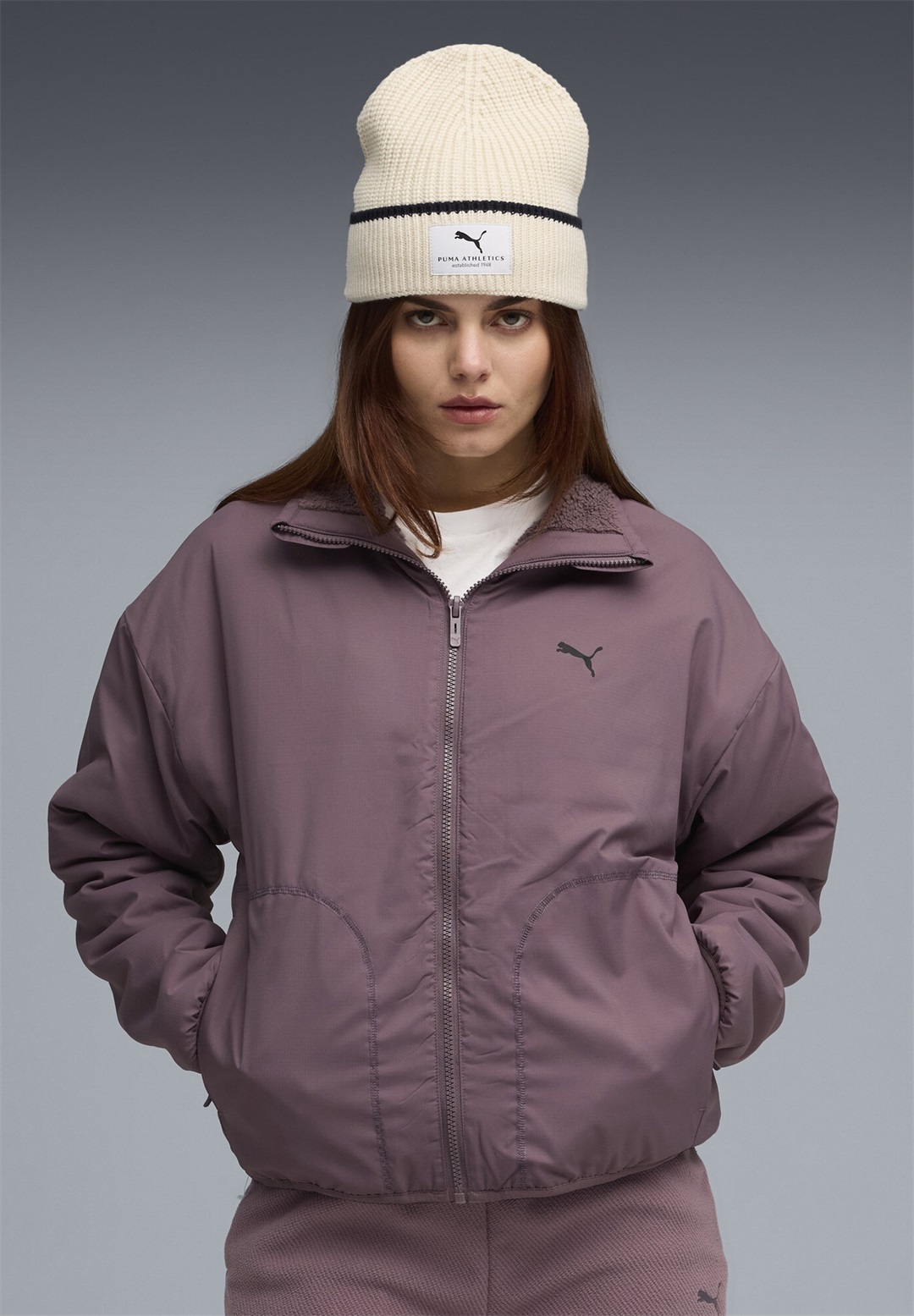 Puma WENDBARE - Fleecejacke - raisin/lila