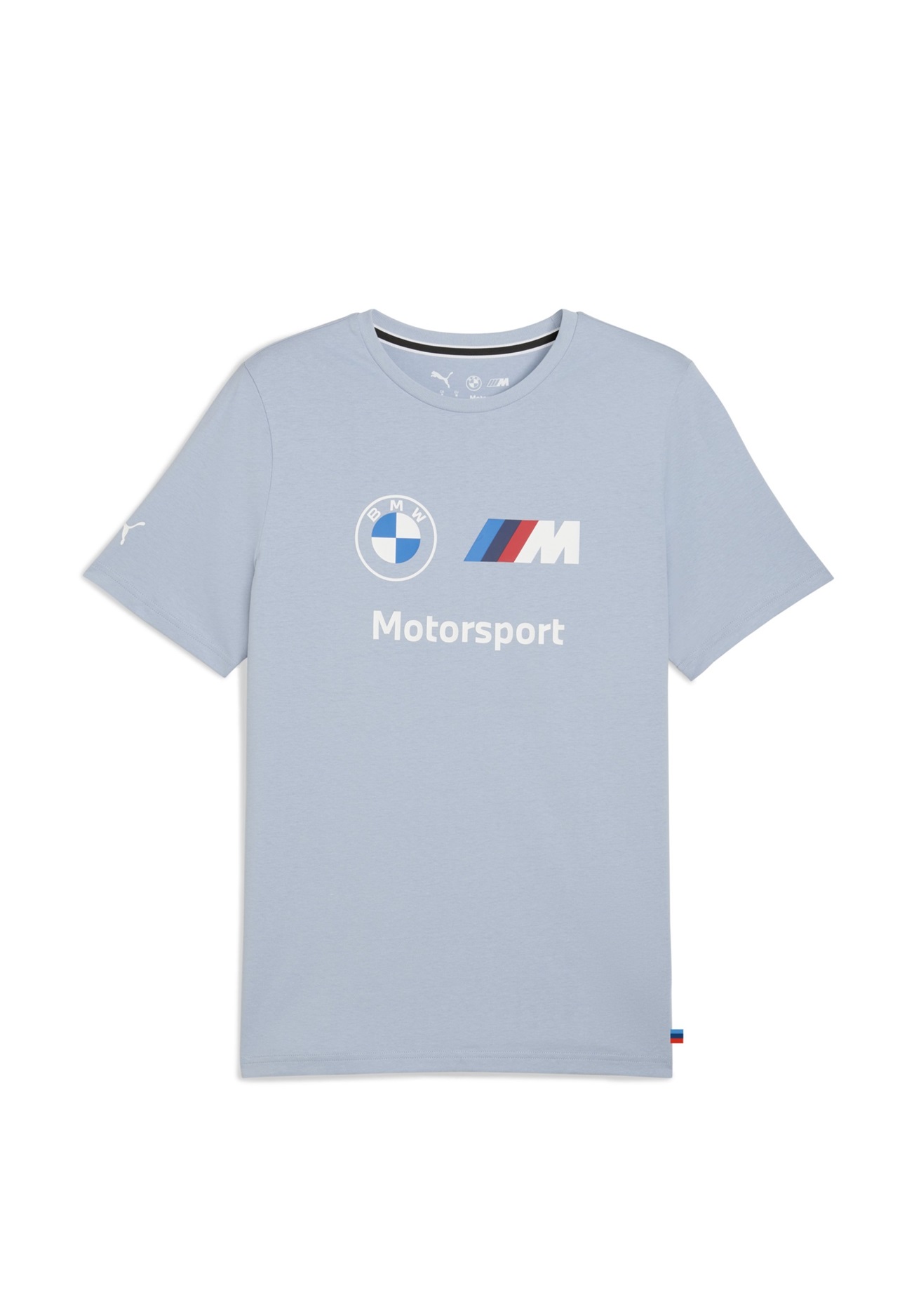 Puma LOGO TEE - T-Shirt print - blue wash/blau