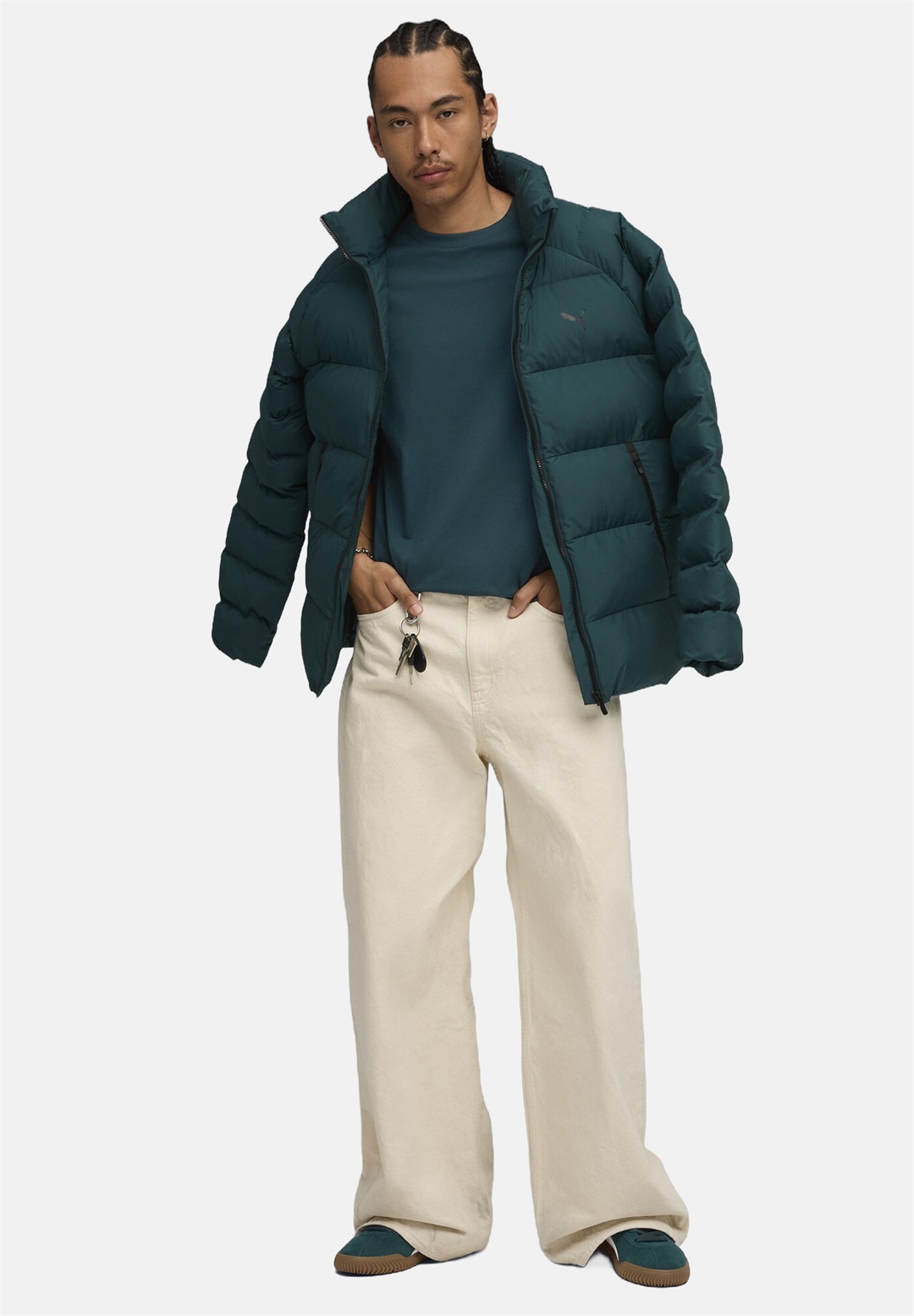 Puma GRAPHIC - T-Shirt print - green terrain/grün