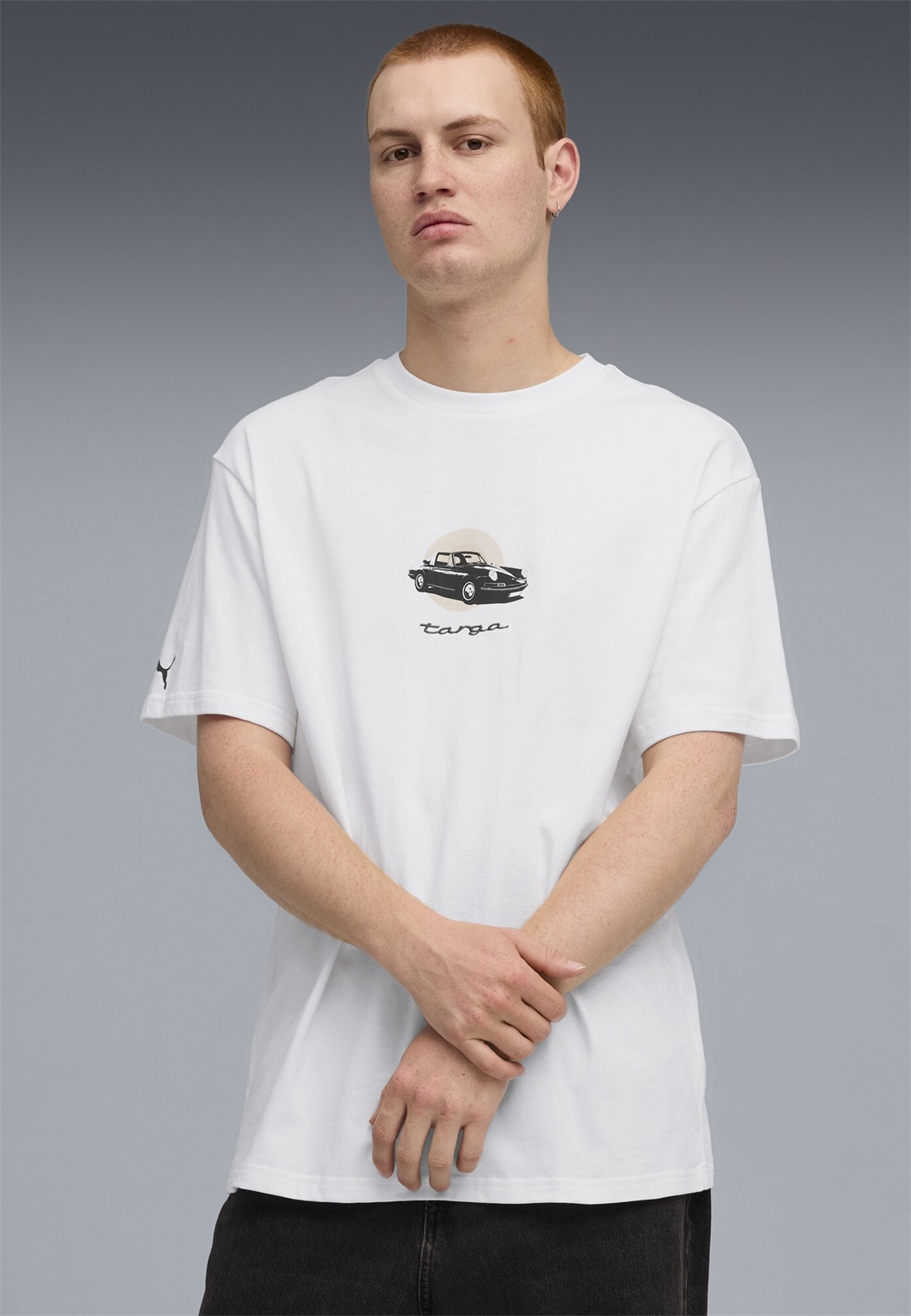 Puma PORSCHE LEGACY - T-Shirt print - white/weiß