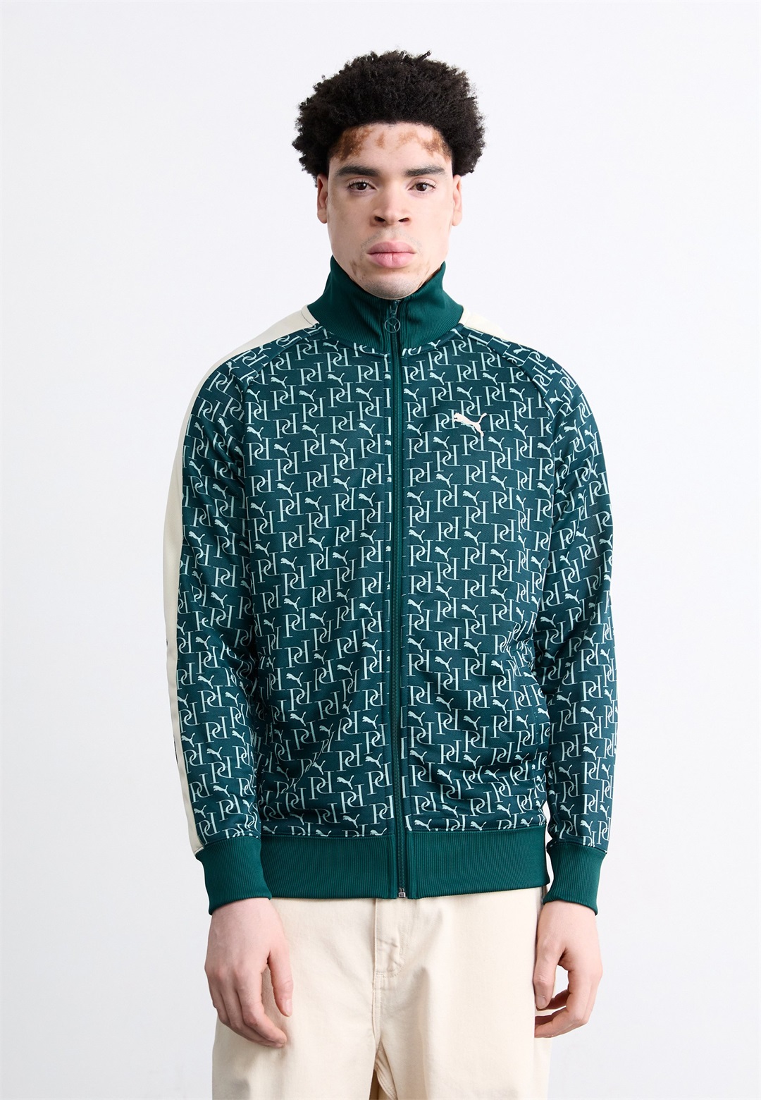 Puma T7 TRACK JACKET - Sweatjacke - green terrain/grün