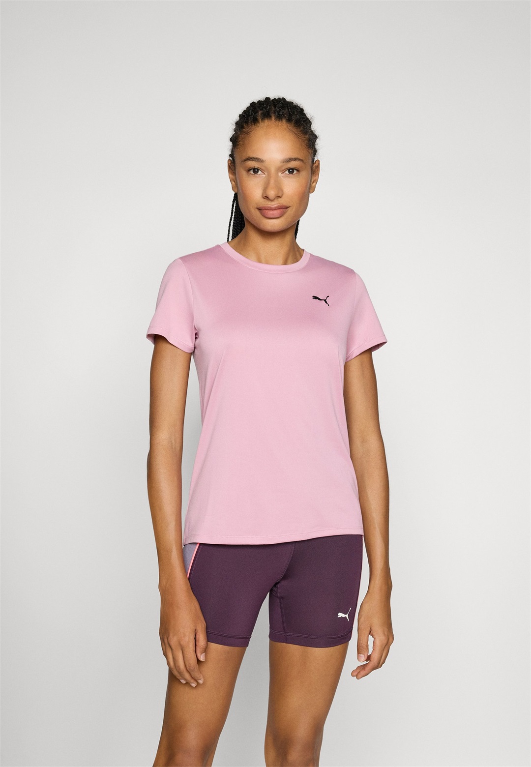 Puma ESSENTIAL CREW TEE - Sport T-Shirt - poised pink/pink
