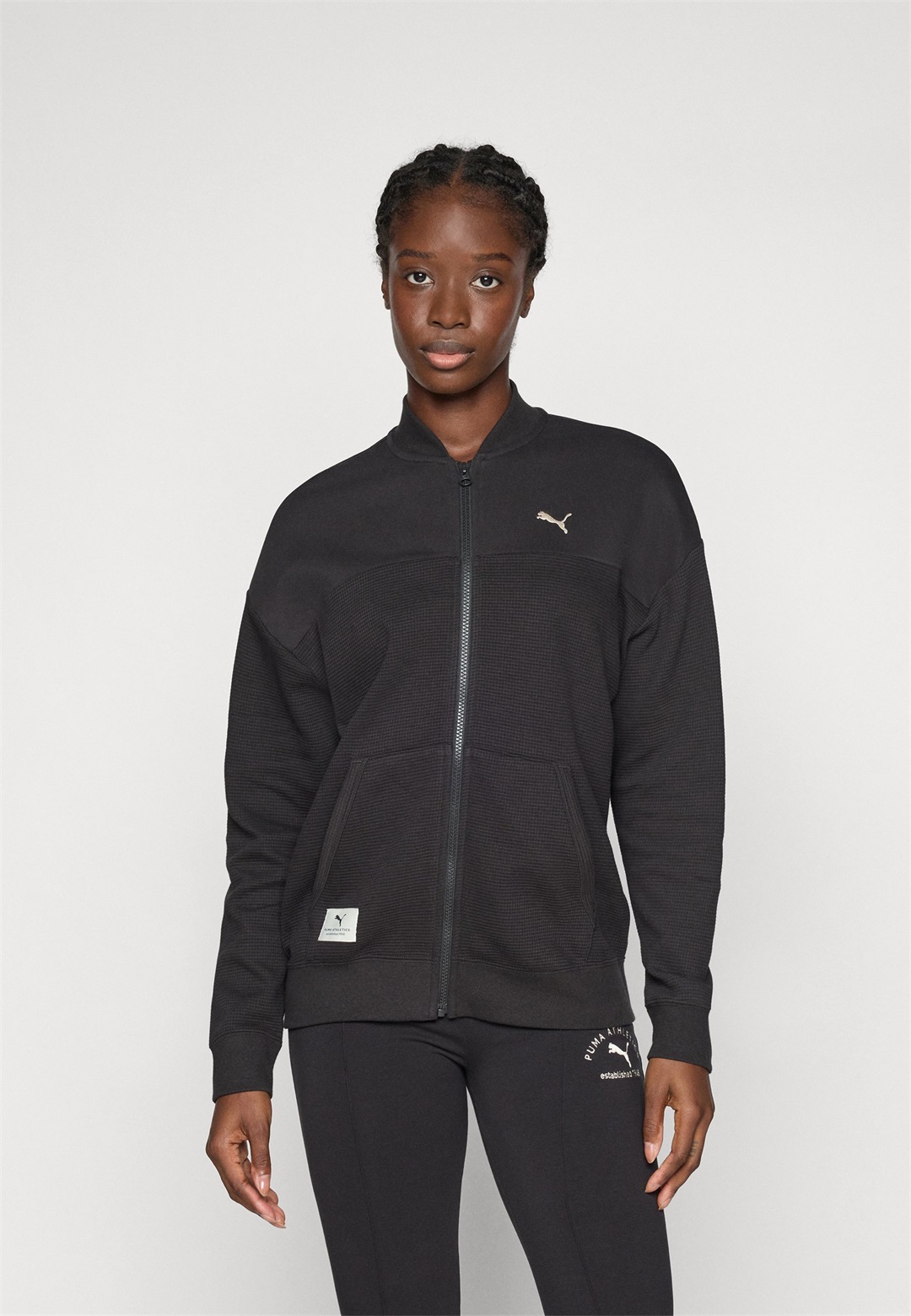 Puma RELAXED FULL ZIP JACKET - Sweatjacke - black/schwarz