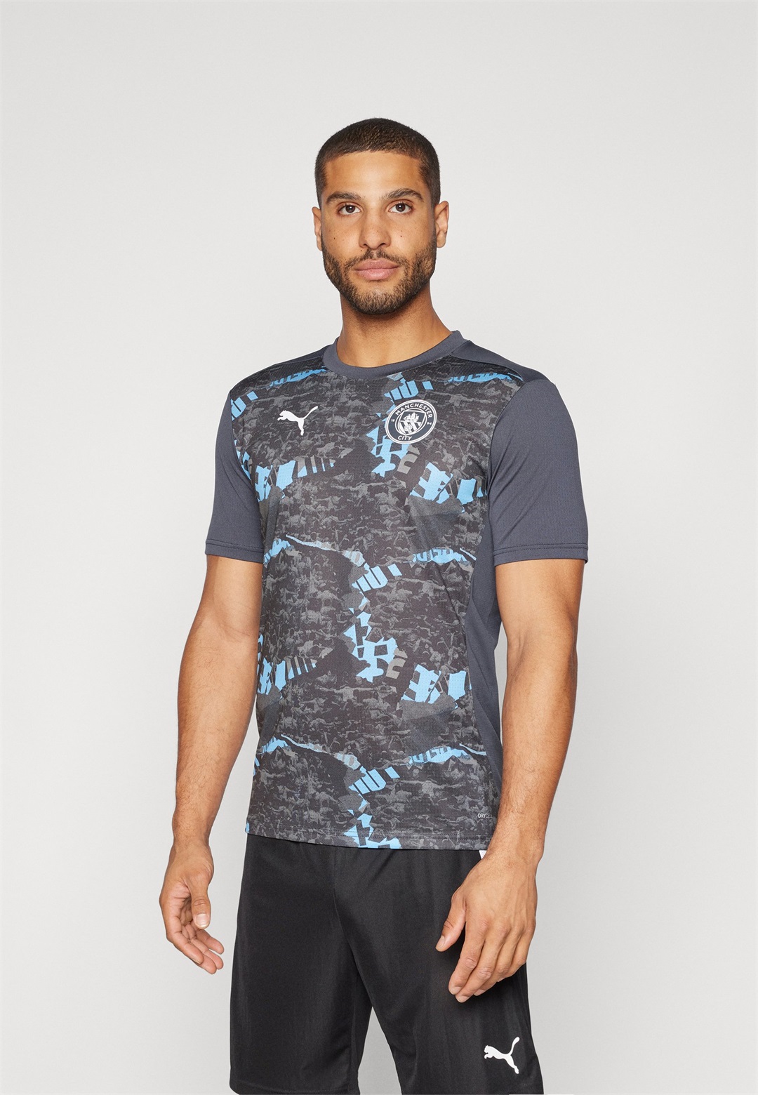 Puma MANCHESTER CITY PREMATCH SS - Vereinsmannschaften - strong gray/cool light gray/grau