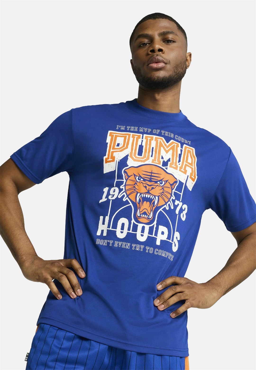 Puma RIVAL RAGE BASKETBALL - T-Shirt print - vivid blue/blau