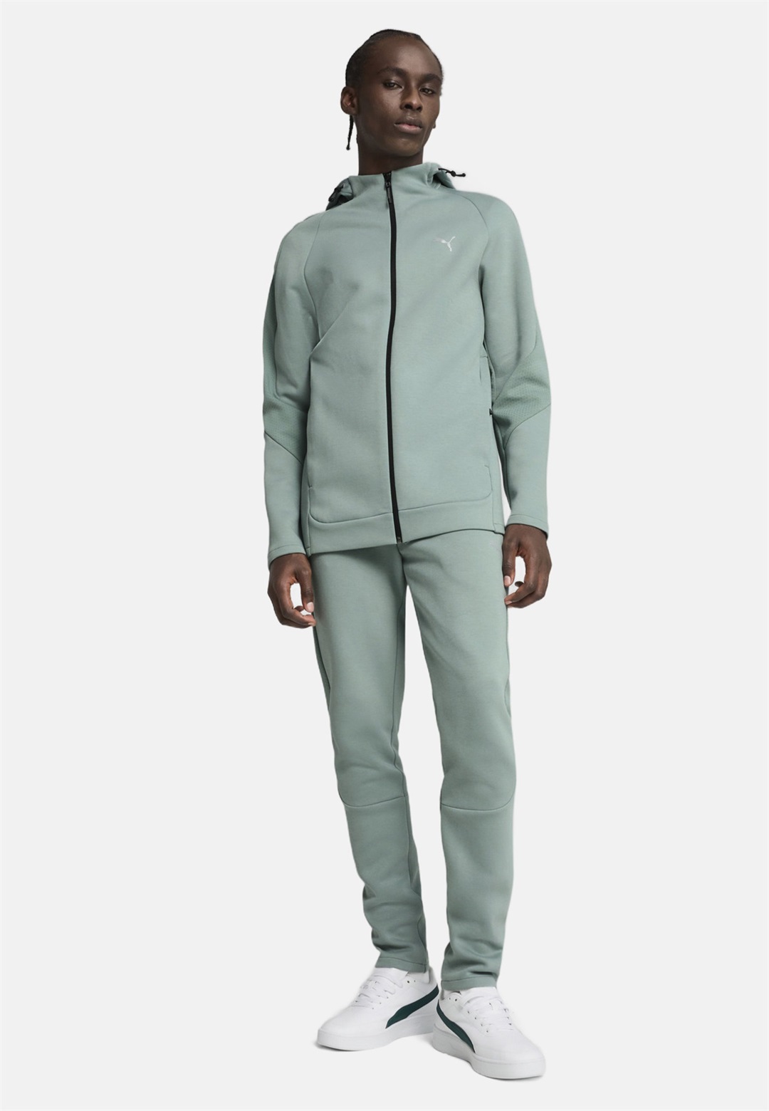 Puma EVOSTRIPE FULL - Sweatjacke - green moon/grün