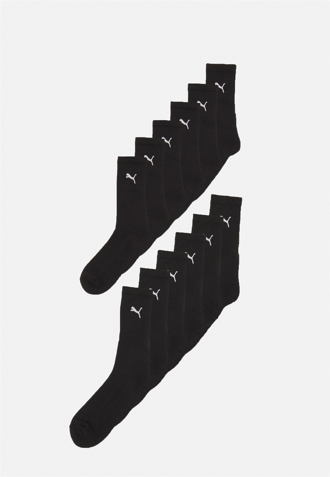 Puma CREW UNISEX 12 PACK - Sportsocken - black/weiß