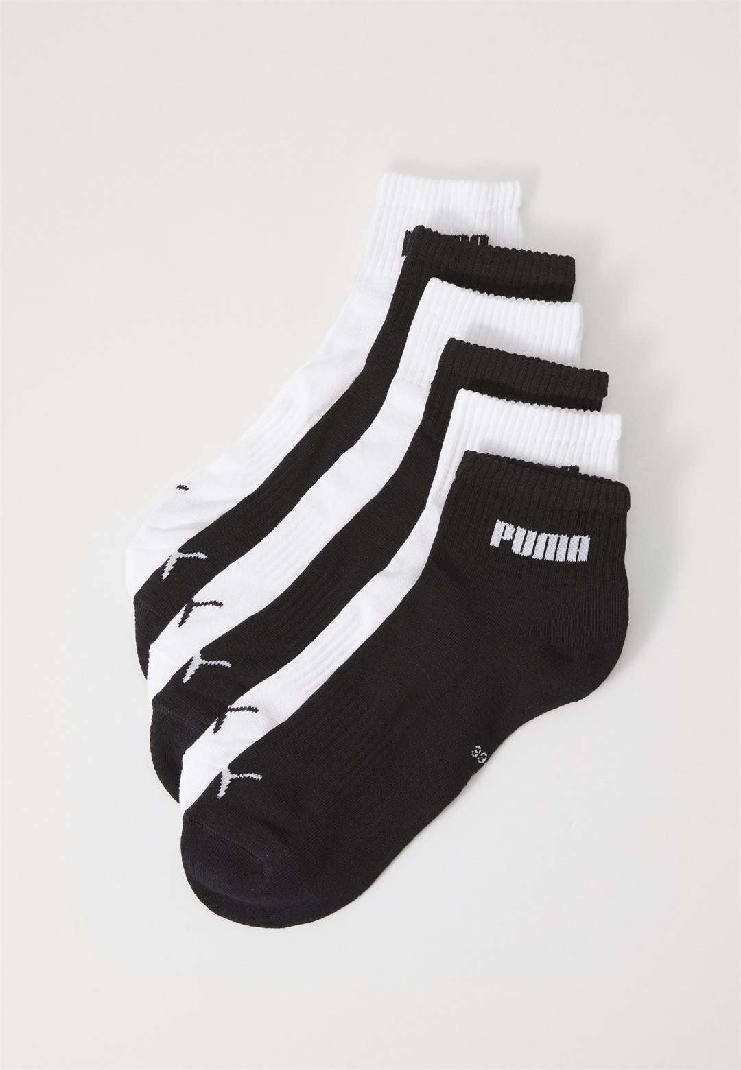 Puma CUSHIONED NEXT QUARTER UNISEX 6 PACK - Sportsocken - black/white/schwarz