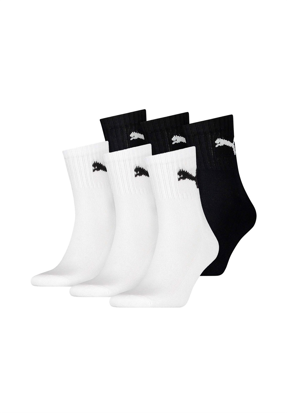 Puma UNISEX 6 PAAR - CREW - Socken - weiß schwarz/weiß