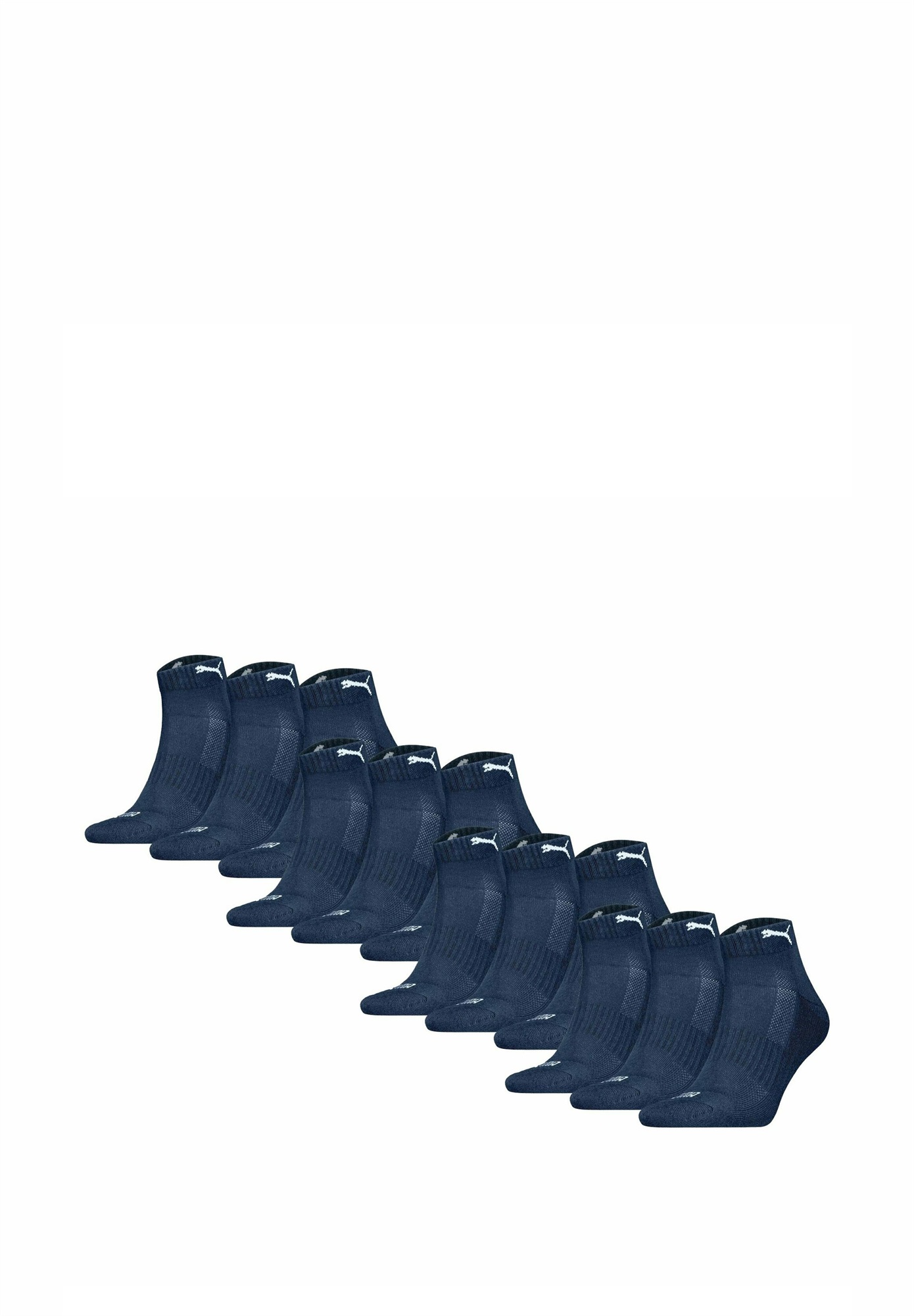 Puma UNISEX QUARTER 12ER PACK - CUSHIONED LOGO - Socken - blau