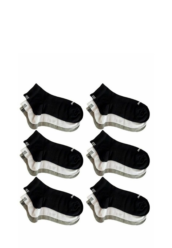 Puma QUARTER UNISEX 18 PACK - Socken - black/white/grey/schwarz