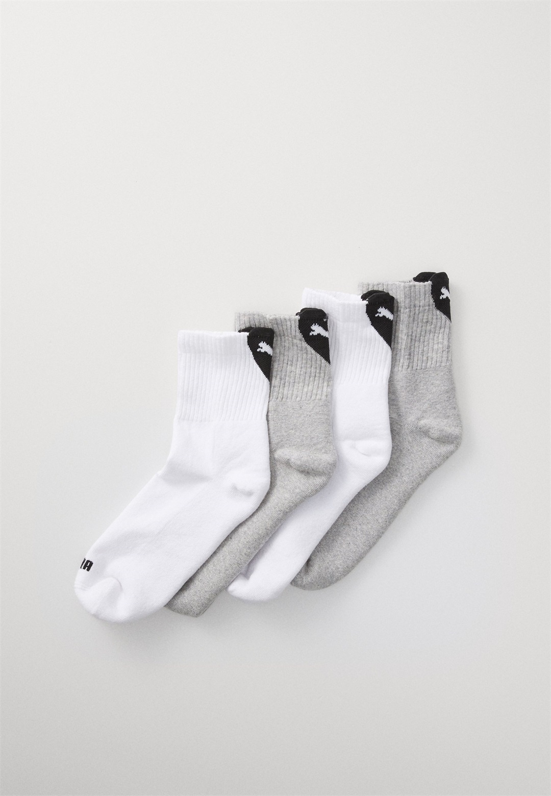 Puma WOMEN HEART LOGO SHORT CREW 4 PACK - Socken - white/black/weiß