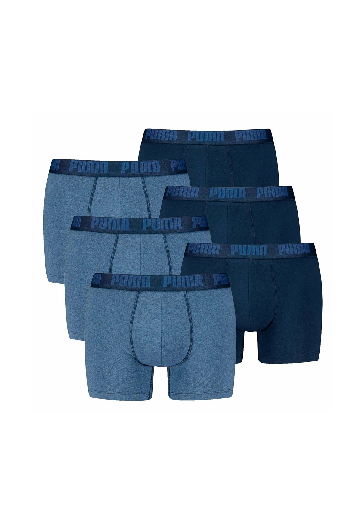 Puma 6ER PACK - Boxer Briefs - blau denim/blau