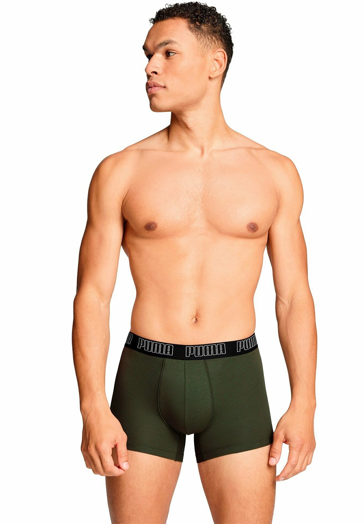 Puma 6PACK - Boxer Briefs - schwarz grun/oliv-meliert