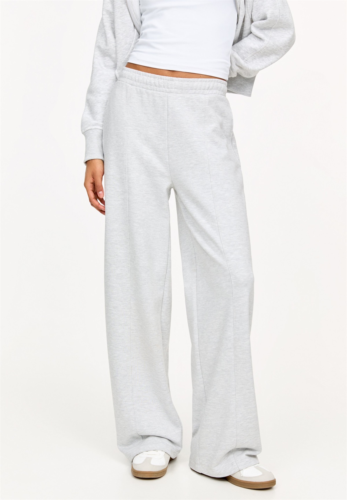 PULL&BEAR JOGGER - Jogginghose - light grey/hellgrau