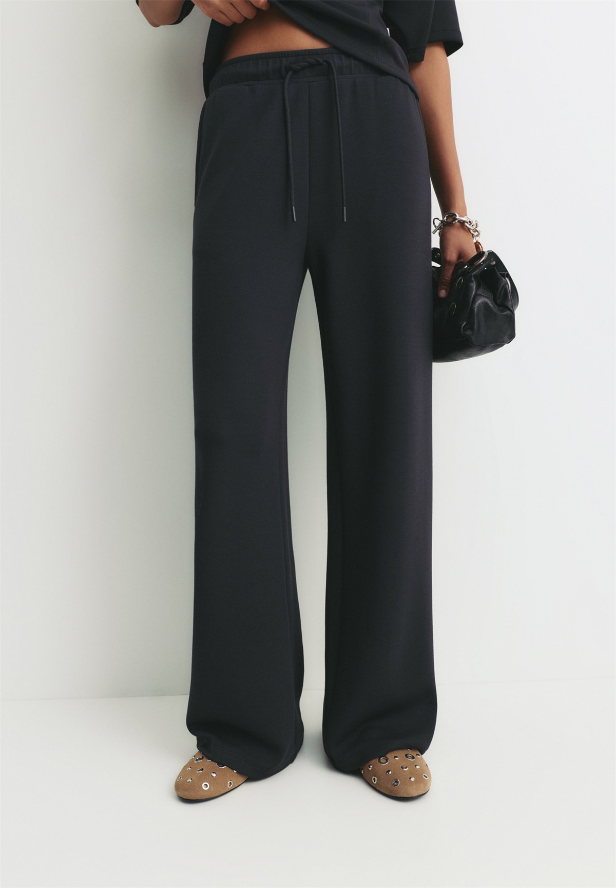 PULL&BEAR Jogginghose - black/schwarz