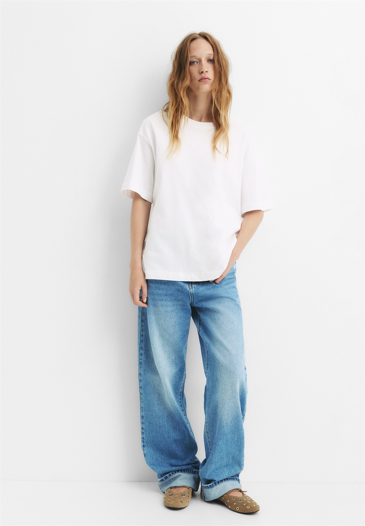PULL&BEAR T-Shirt basic - white/weiß