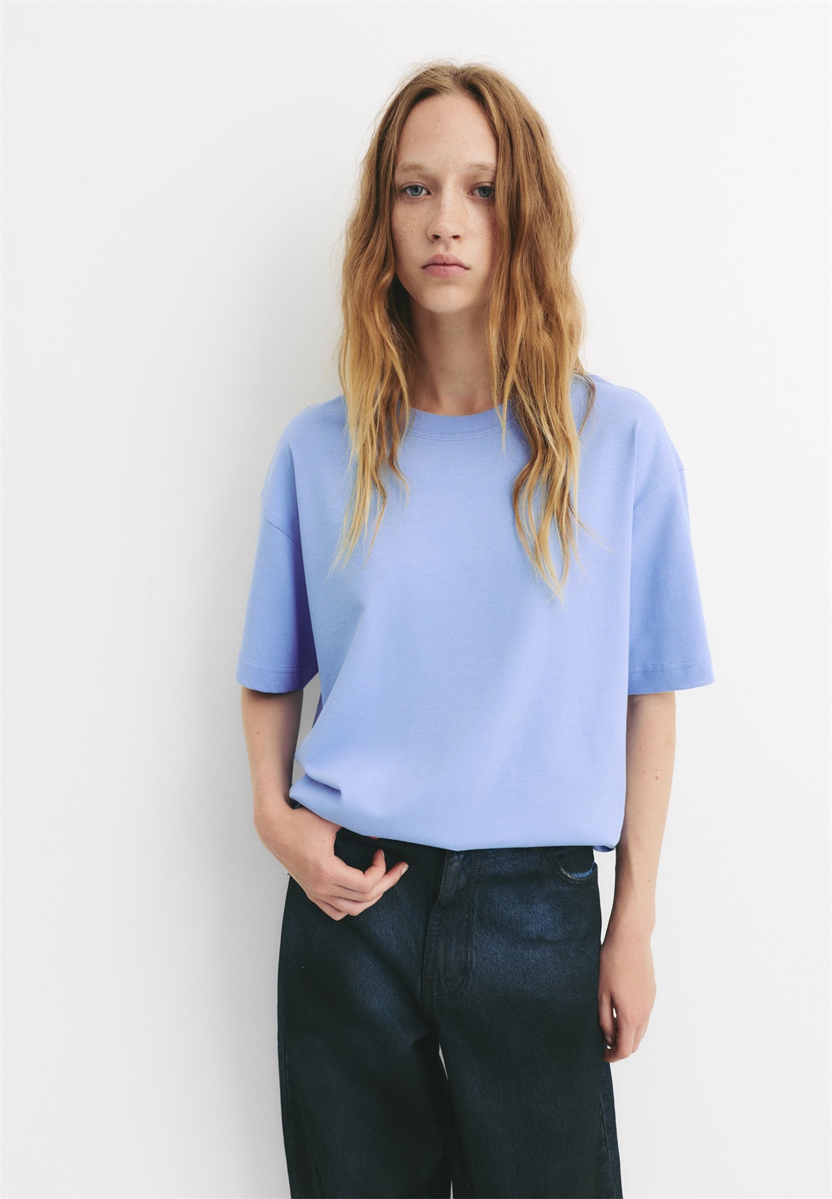 PULL&BEAR T-Shirt basic - blue denim