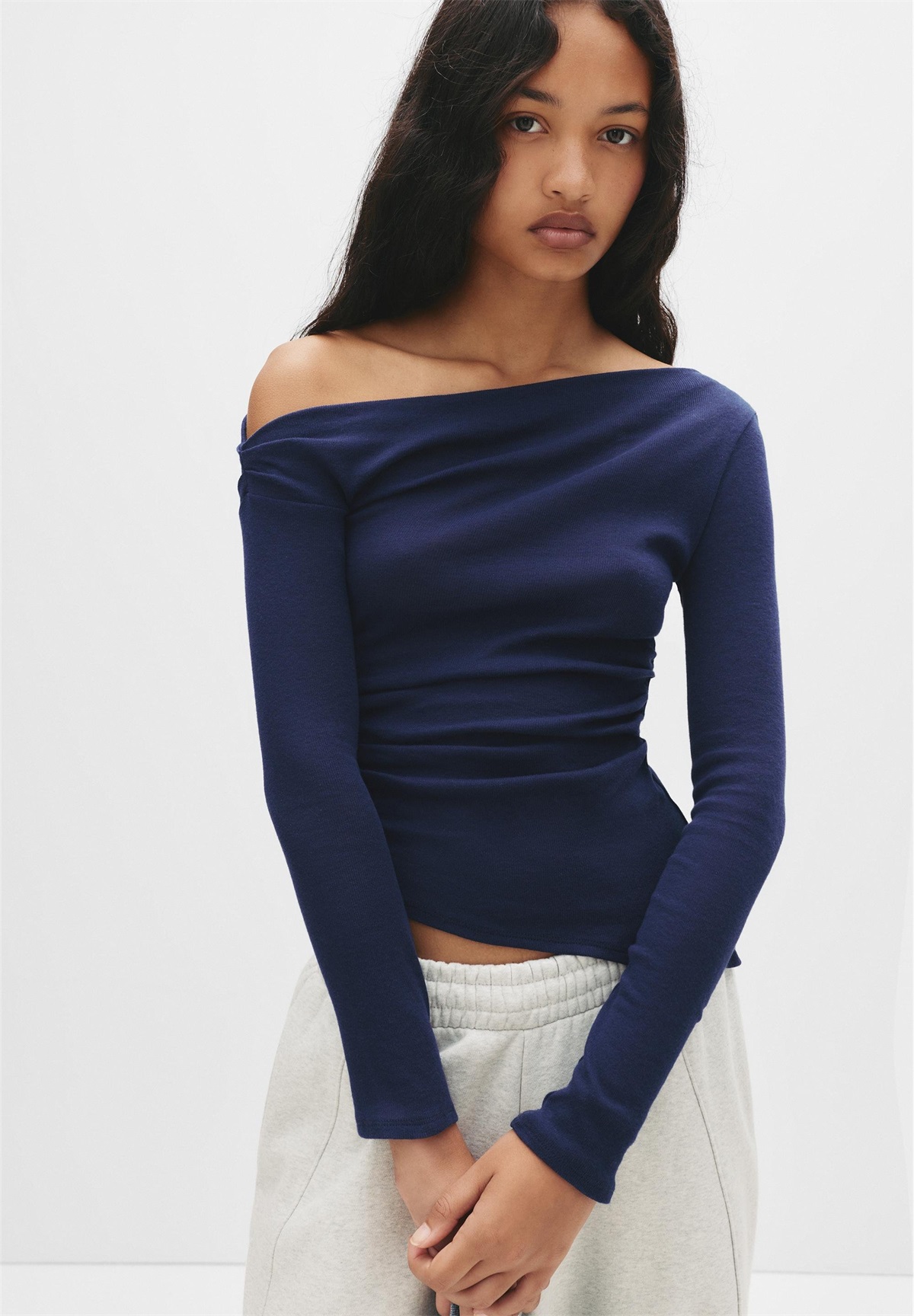 PULL&BEAR Langarmshirt - dark blue/dunkelblau