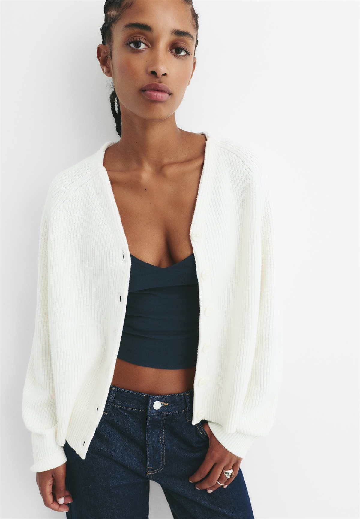 PULL&BEAR PURL - Strickjacke - beige