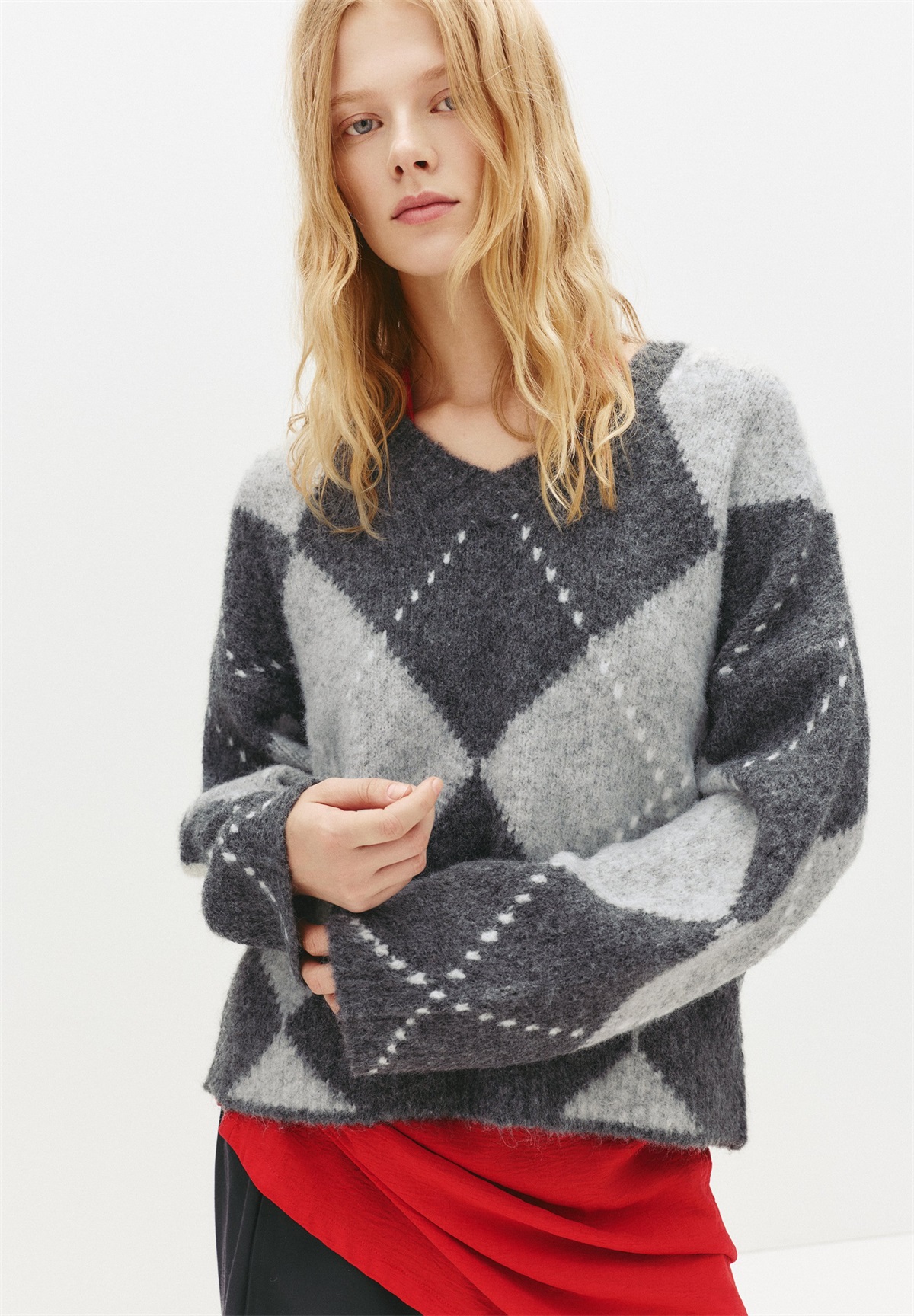 PULL&BEAR Strickpullover - dark grey/dunkelgrau