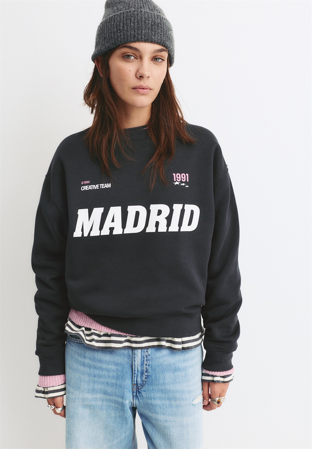 PULL&BEAR MADRID - Sweatshirt - dark grey/dunkelgrau