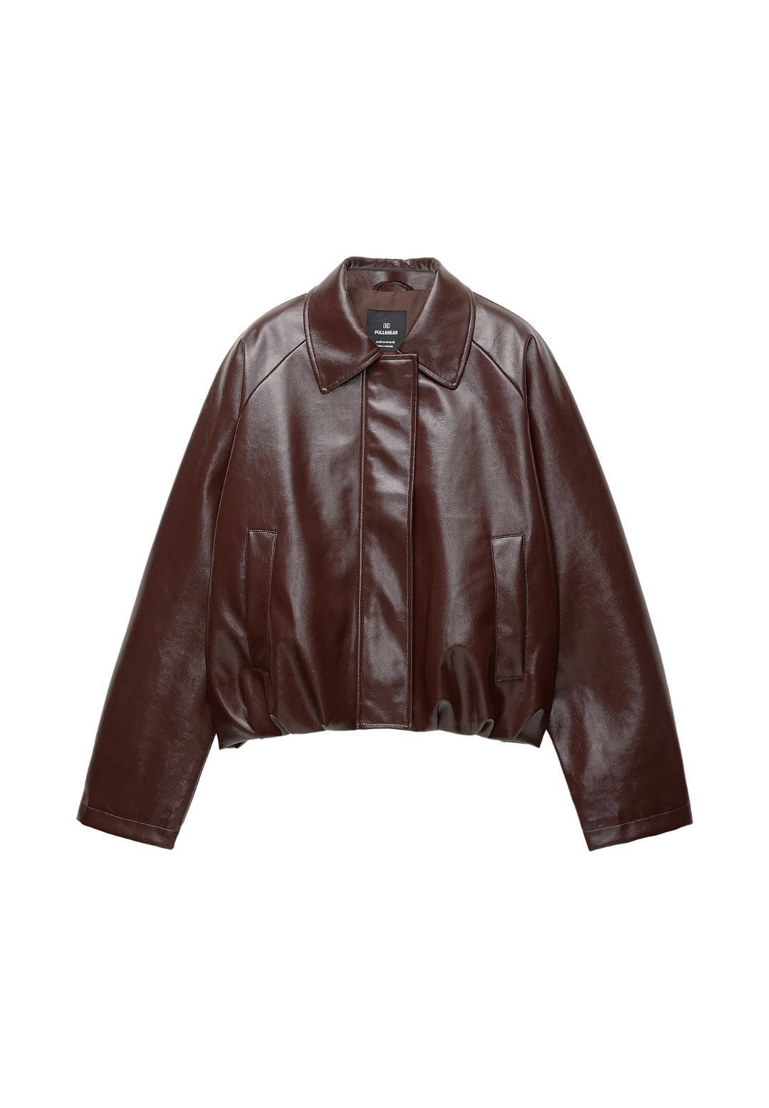 PULL&BEAR VINYL EFFECT - Kunstlederjacke - bordeaux