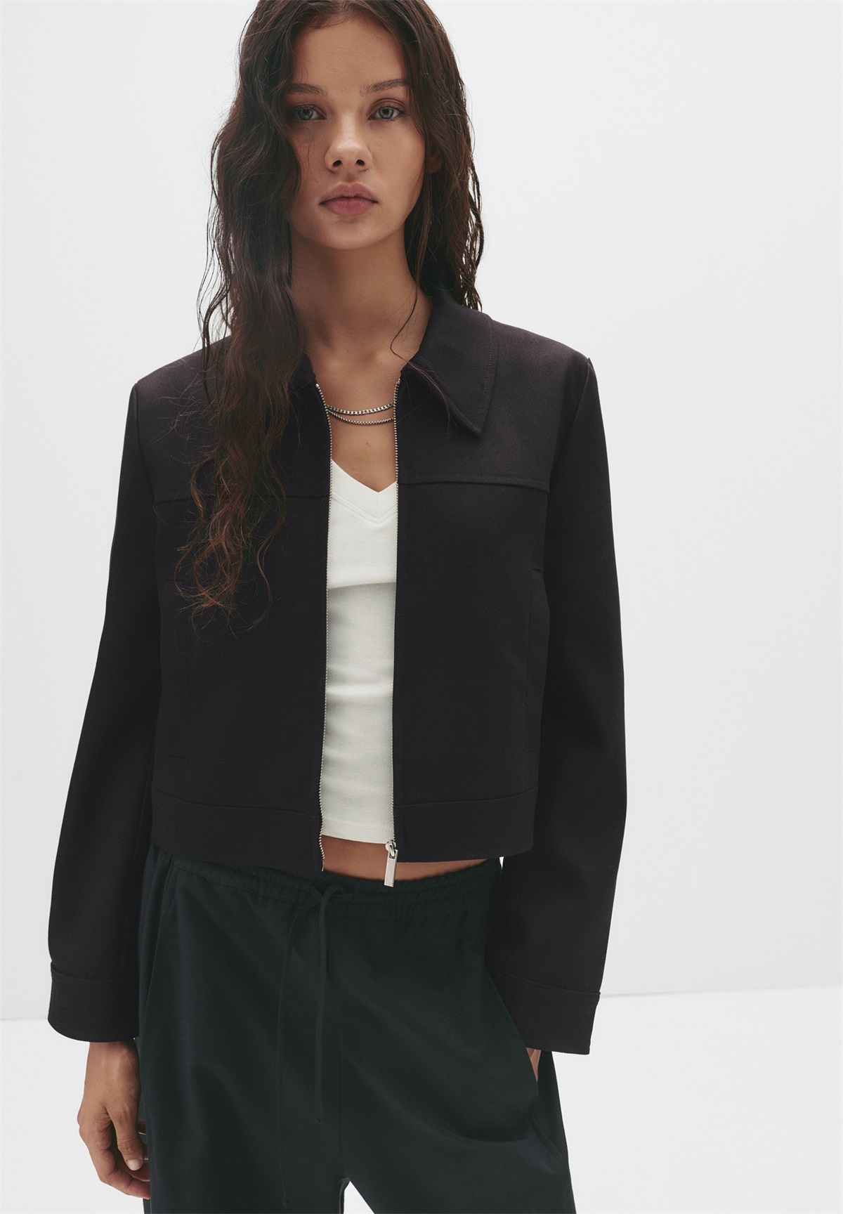 PULL&BEAR Leichte Jacke - black/schwarz