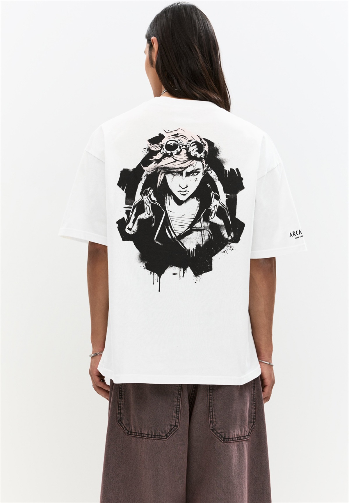 PULL&BEAR ARCANE - T-Shirt print - white/weiß