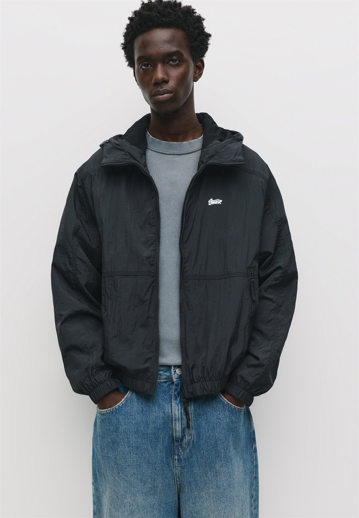 PULL&BEAR Leichte Jacke - black/schwarz