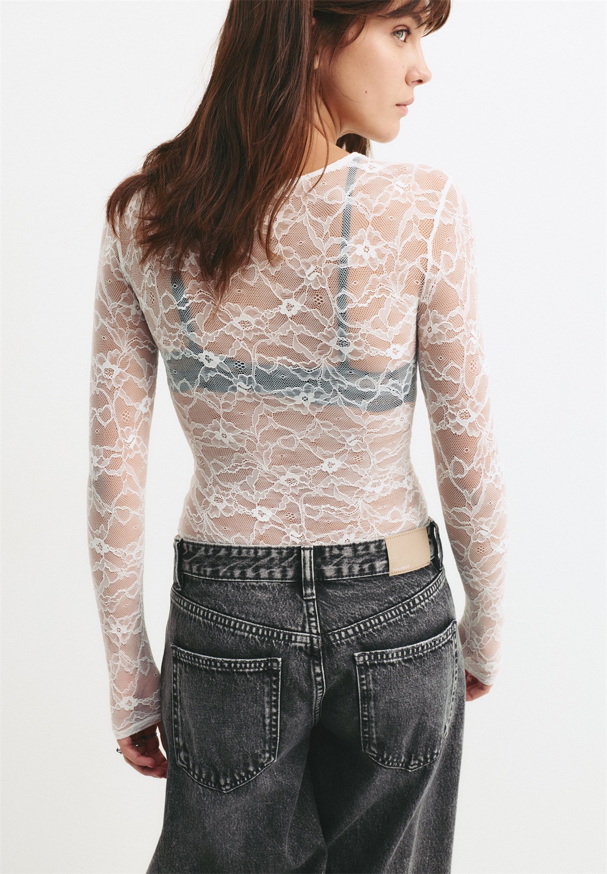 PULL&BEAR LONG SLEEVE - Body - white/weiß