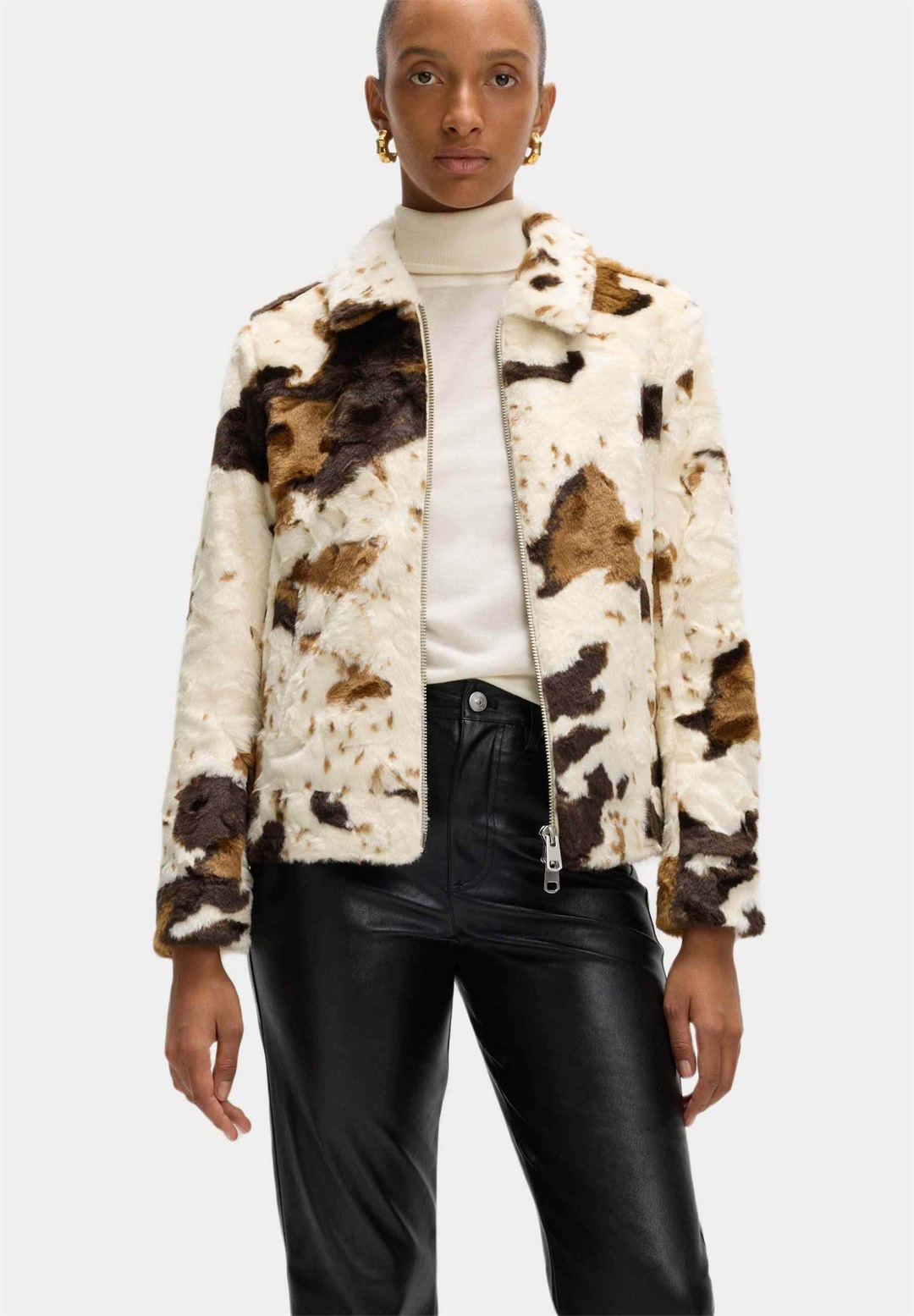 Marks & Spencer COW PRINT - Winterjacke - brown mix/braun meliert