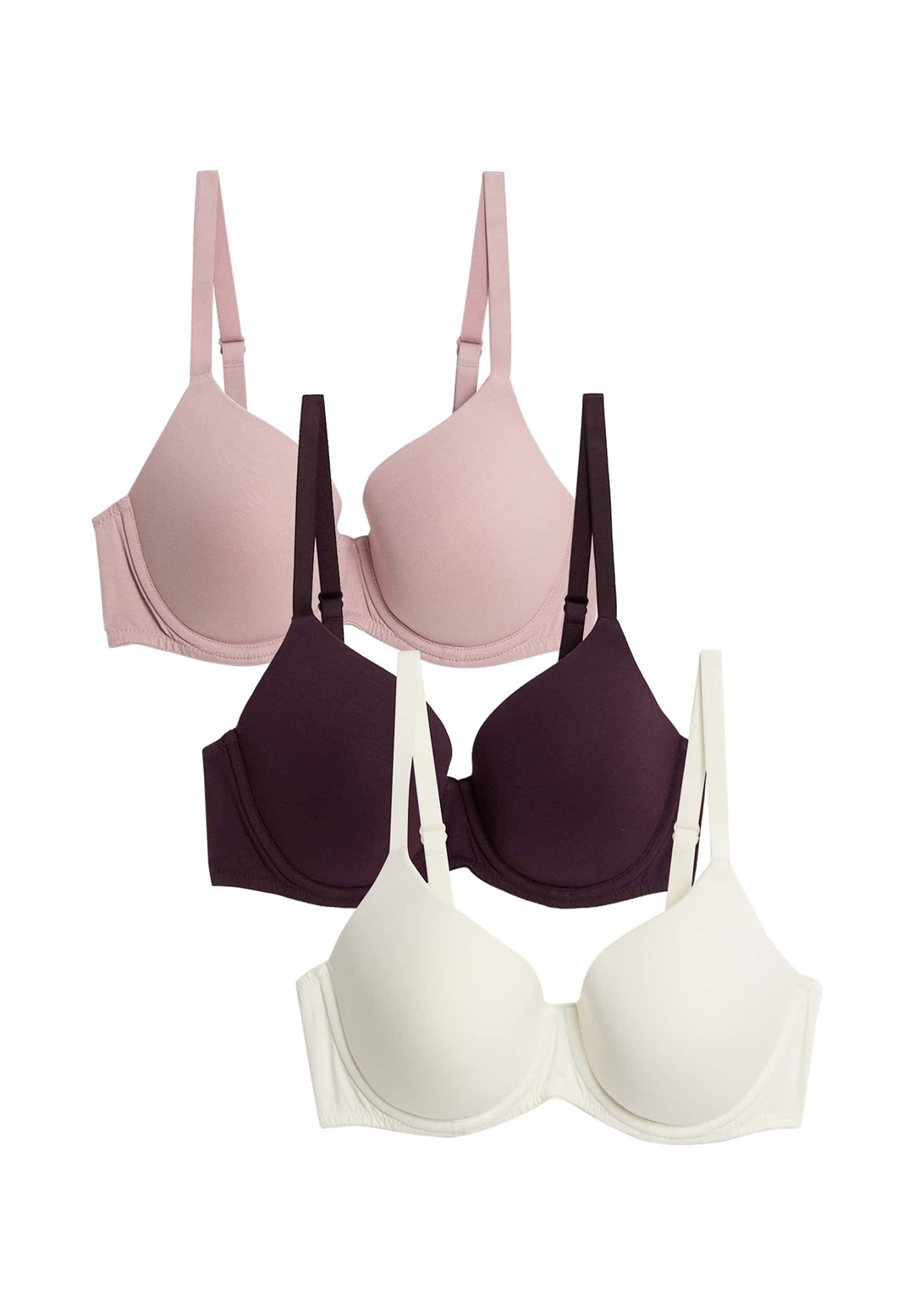 Marks & Spencer 3 PACK - Bügel BH - raisin/braun