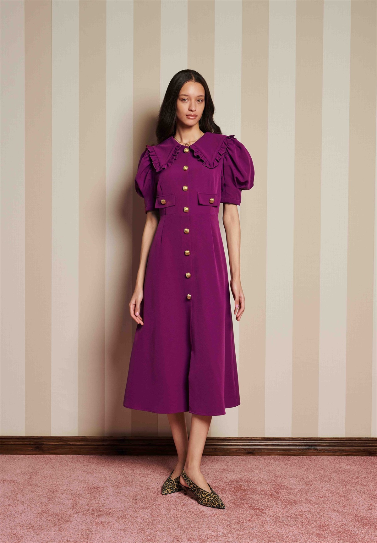 Sister Jane SPICE JAR MIDI DRESS - Blusenkleid - purple/lila