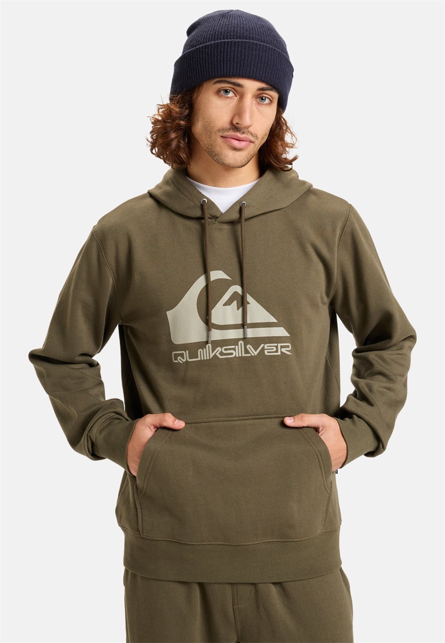 Quiksilver LOGO HOODIE - Kapuzenpullover - grape leaf/dunkelgrün
