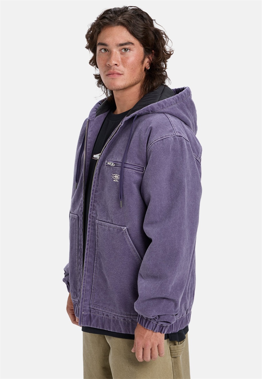 Quiksilver STRAIGHT OUT MERCURY - Fleecepullover - purple velvet/lila