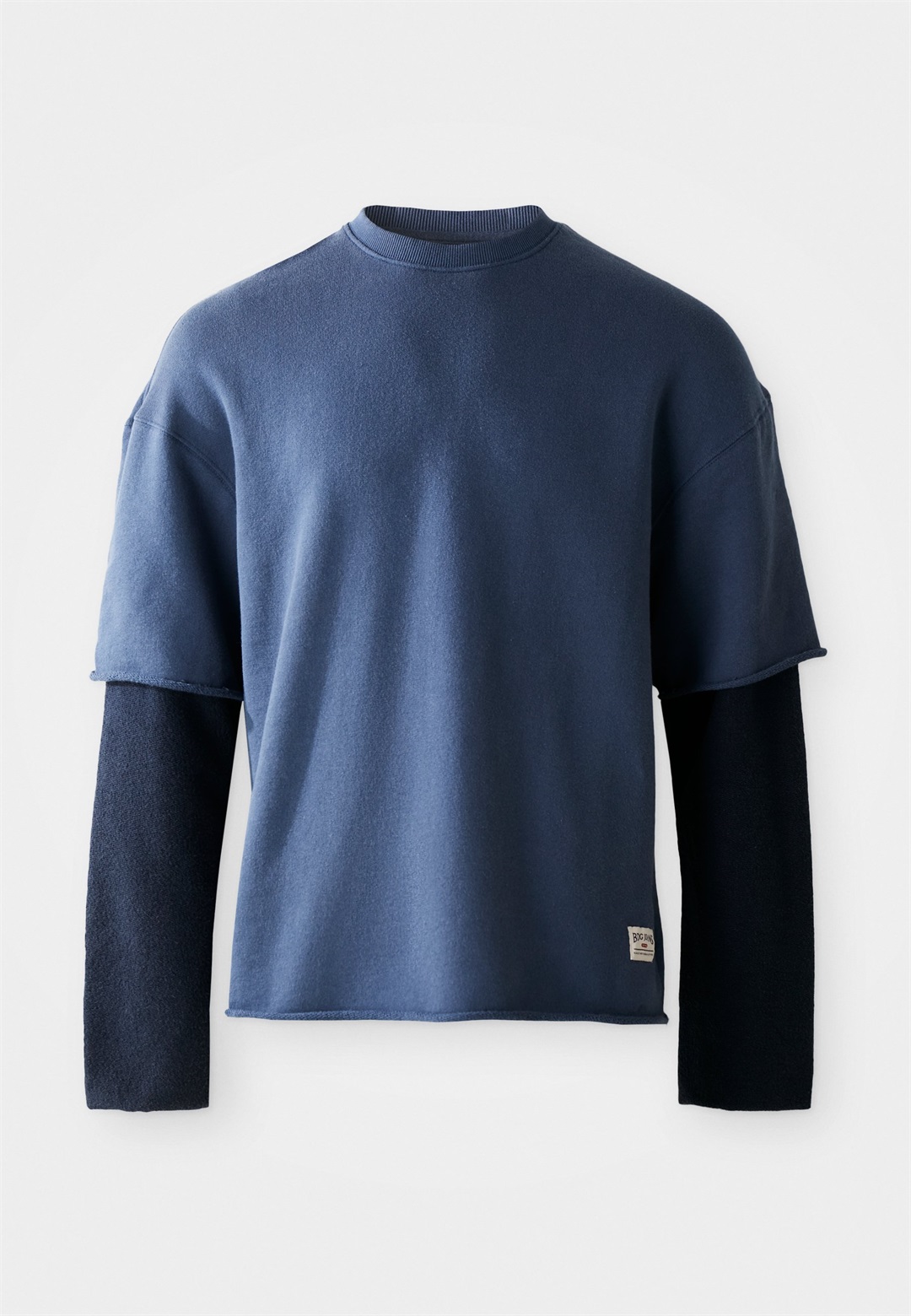 BDG Urban Outfitters DOUBLE LAYER - Langarmshirt - navy/dunkelblau