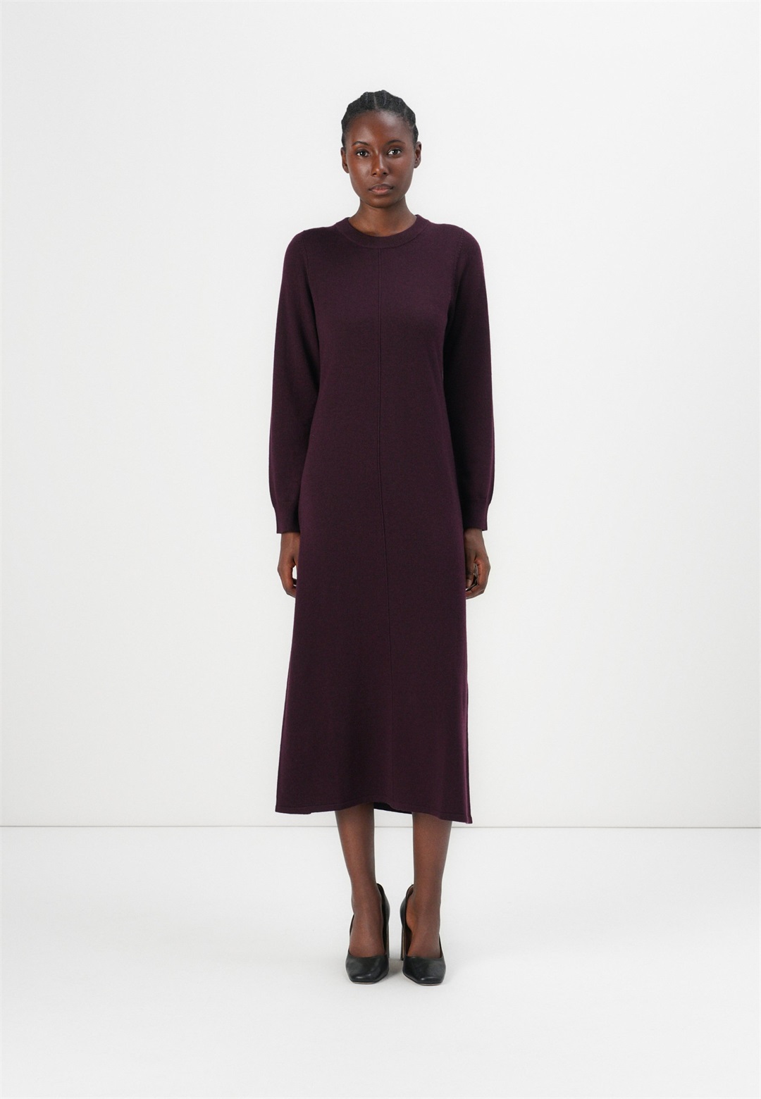 Repeat DRESS - Strickkleid - merlot/dunkelrot