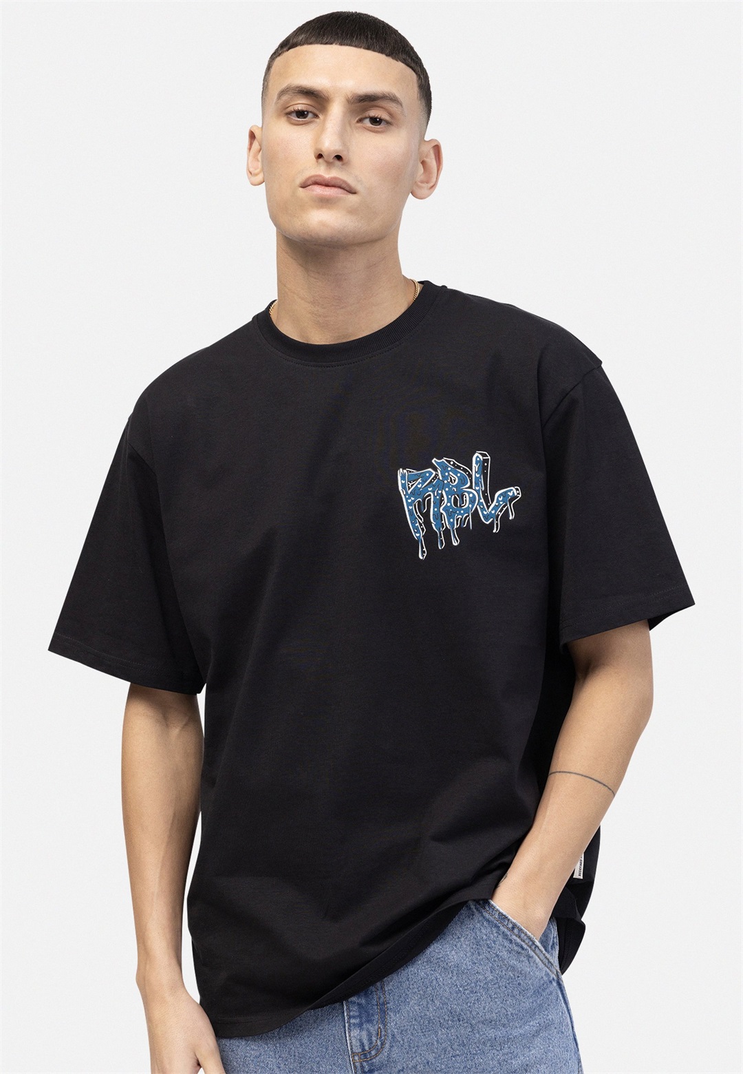 Redefined Rebel UNISEX TOBIAS - T-Shirt print - black/schwarz