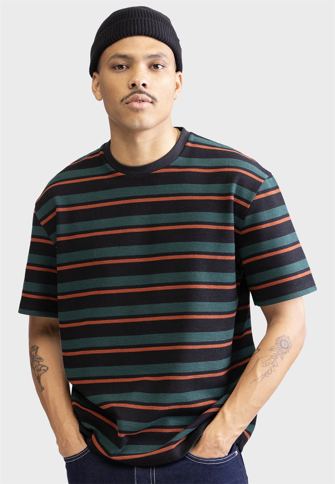 Redefined Rebel EDGAR - T-Shirt basic - multicoloured/schwarz