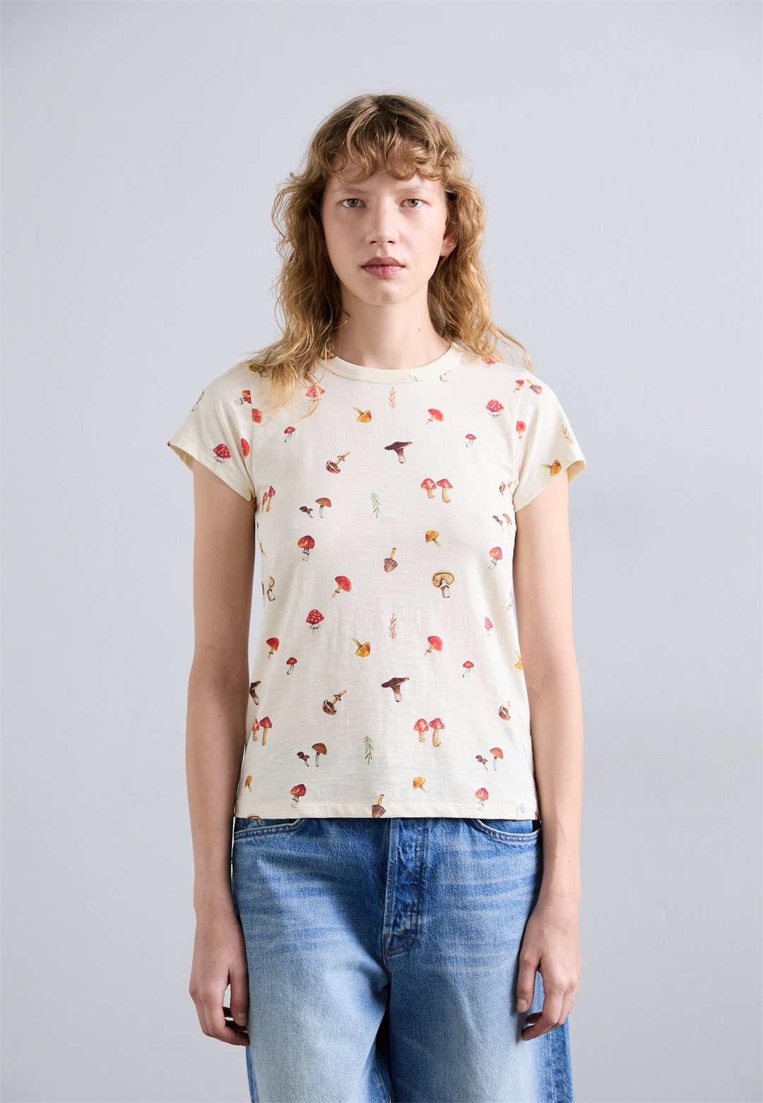 rag & bone ALL OVER MUSHROOM TEE - T-Shirt print - white/weiß