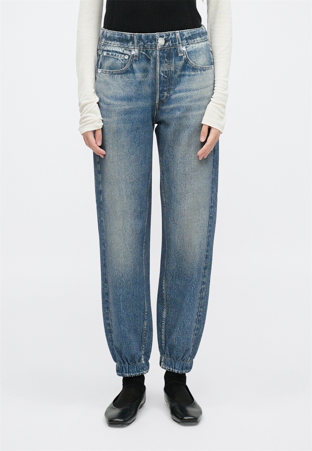 rag & bone MIRAMAR JOGGER PANT - Stoffhose - blue denim