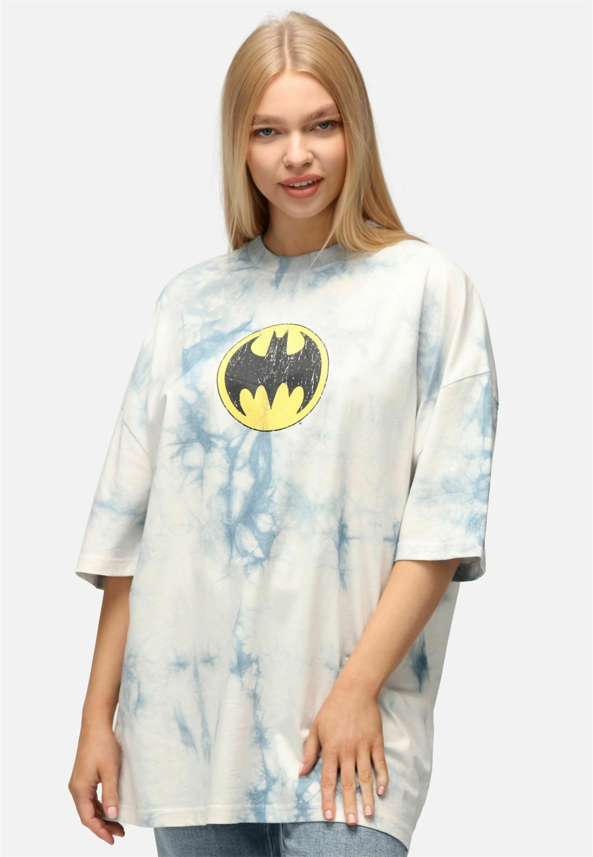 Re:Covered BATMAN SPLIT GRAPHIC - T-Shirt print - grey/grau