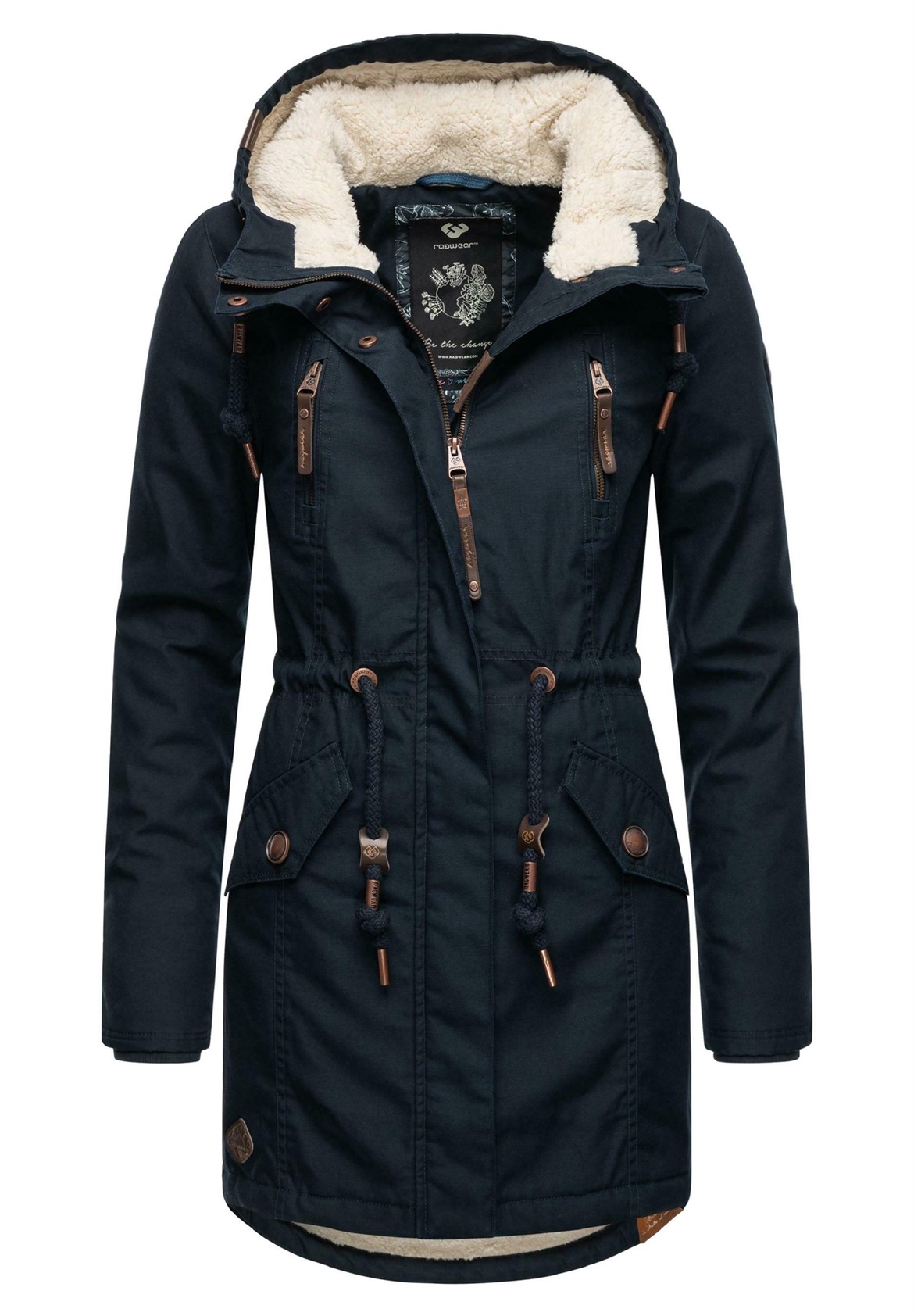 Ragwear ELSIE - Wintermantel - navy/dunkelblau meliert