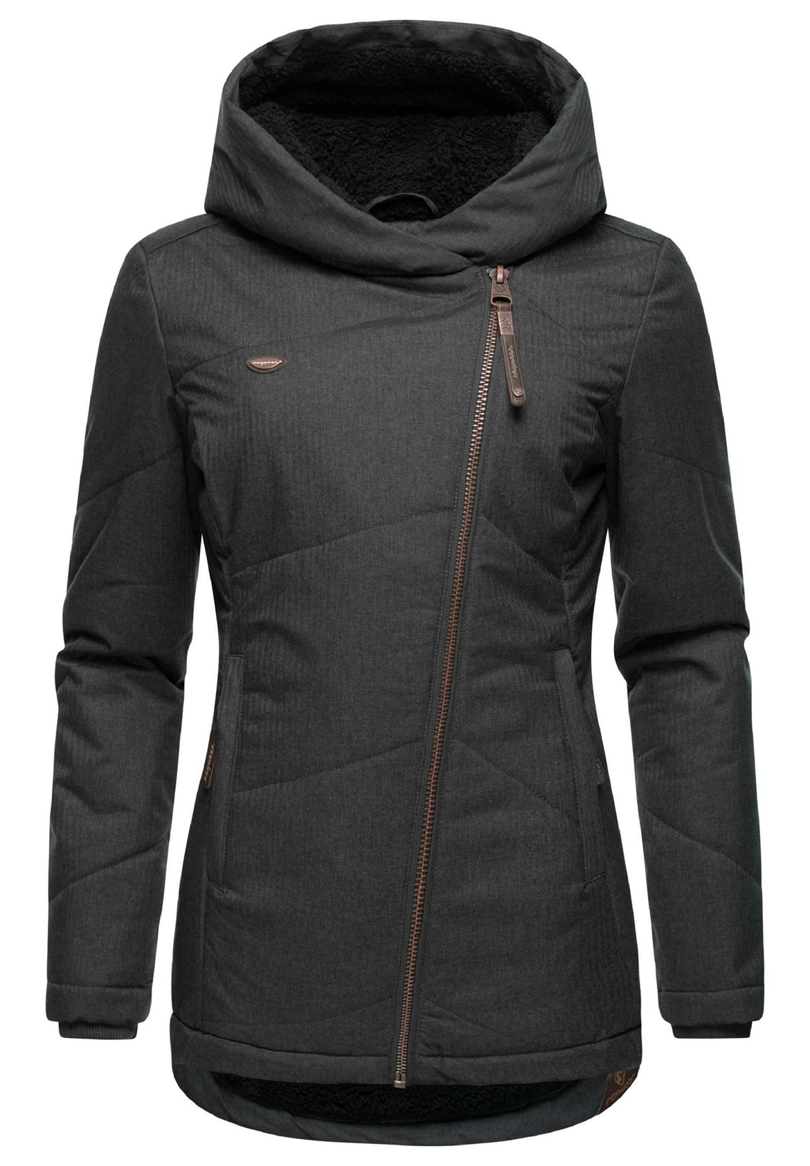 Ragwear GORDON A - Winterjacke - black/dark-blue denim